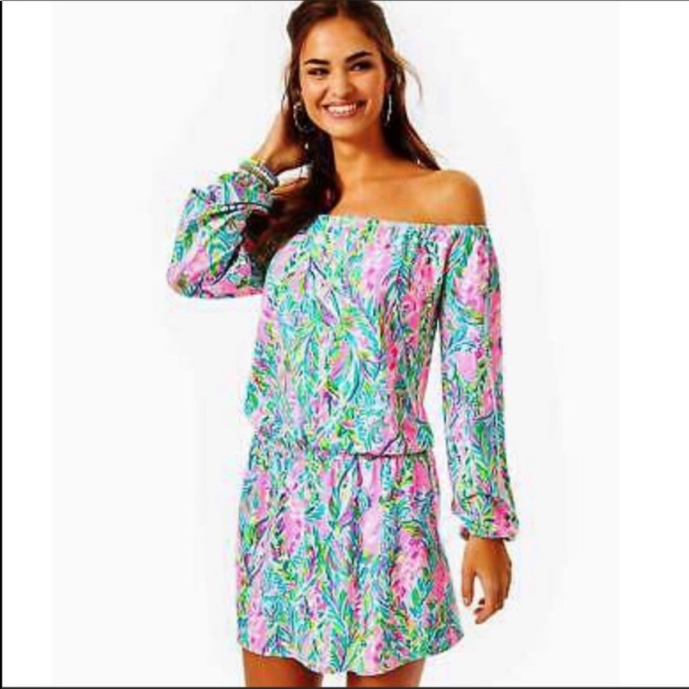 Brand new with tags Lilly Pulitzer lana skort romper in multi unicorn of sea. S
